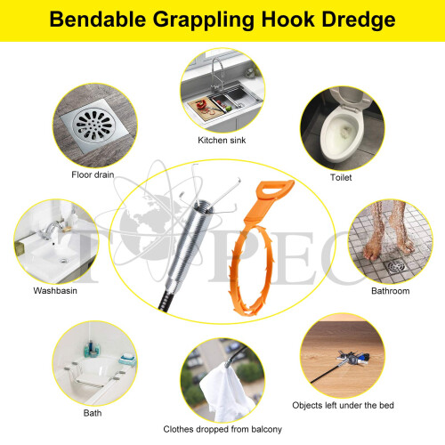Topec 6 in 1 Snake Drain Auger 7.62M, Professional 1