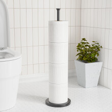 Toilet Roll Holder Free Standing: Black Toilet Pap