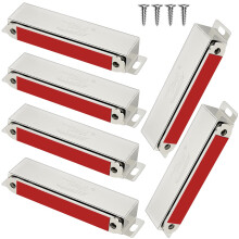Magnetic Door Catch Jiayi Cupboard Magnet 28KG Pull +40KG Pull (6 Pack - Large-97mm, Silver)