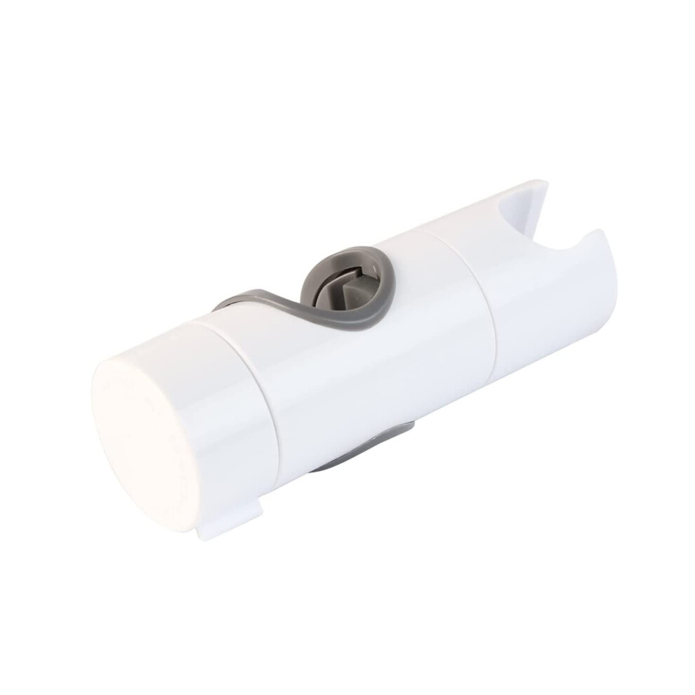 Hairstore White Matte Adjustable Shower Head For Slide Bar, Hand Shower Bracket Universal 20-25Mm Head Guide Bracket Holder 360 Degree Rotation For S 35770923
