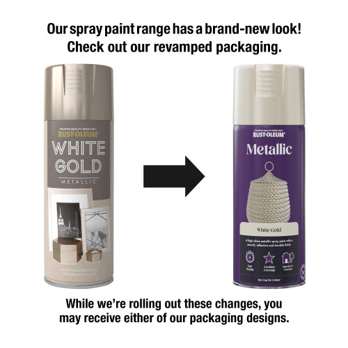 Rust-Oleum Rust-Oleum 400ml Metallic Spray Paint - White Gold 2