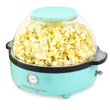 Nostalgia Classic Retro Electric Stirring Popcorn Maker, Makes 24 Cups, Large Lid Doubles as Serving Bowl, Quick Heat Technology, for Kettle Corn and