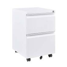 Panana 2/3 Drawer Mobile File Cabinet, Steel Lockable Office Cabinet with Wheels Under Desk Drawers on Casters for Home Office Furniture, Fully