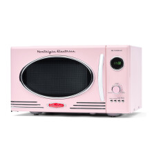 Nostalgia Retro Countertop Microwave Oven - Large 800-Watt - 0.28 cu m - 12 Pre-Programmed Cooking Settings - Digital Clock - Kitchen Appliances -