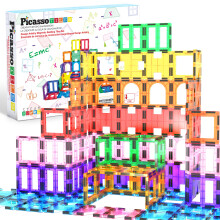 PicassoTiles PT42 Designer Artistry Kit 42pcs Set Magnet Building Tiles Clear Colour Magnetic 3D Building Block - Creativity Beyond Imagination!