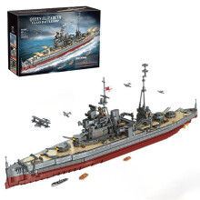 JOMIOD Technic Military Battleship Building Blocks, Military Queen Elizabeth Class Battleship Model Kit, MOC Aircraft Carrier Compatible with L*go