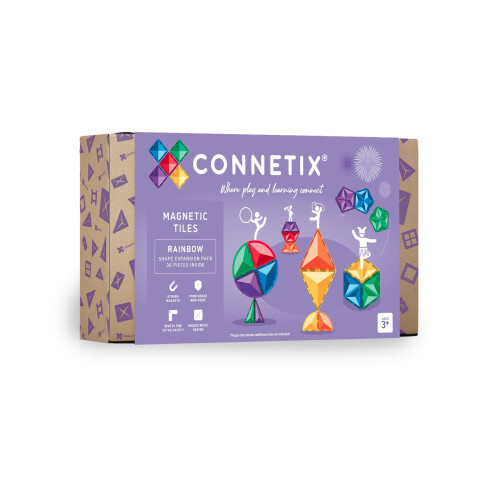 Connetix Rainbow Shape Expansion Pack, 36 Pieces