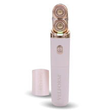 VELFORM Body & Face Epilator ? Precision Hair Removal Device with LED Light, Double Heads & Interchangeable Attachments for All Skin Types