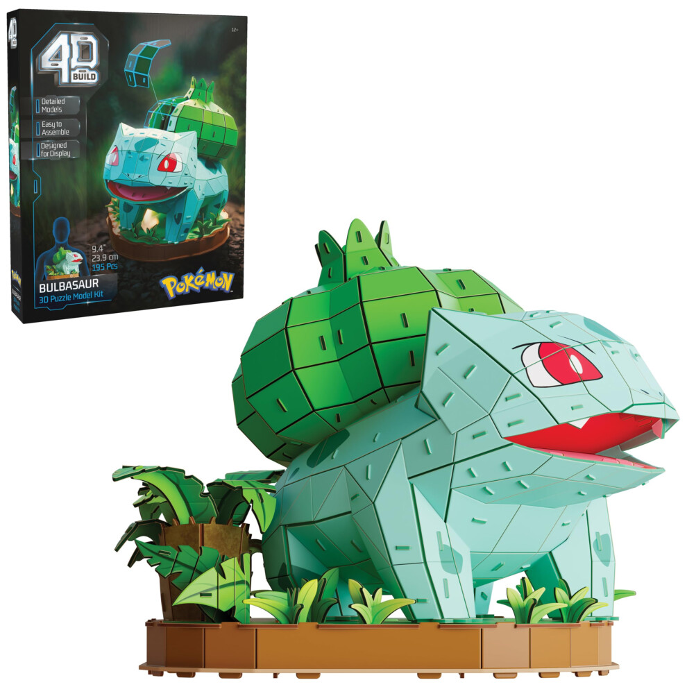 Photos - Construction Toy 4D Build, Pok?mon Bulbasaur 3D Model Kit, Pok?mon Collectibles, Kanto Starter Collection, Desk D?cor, Adult Puzzles, Buildin
