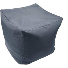 Artistic Fashionista* New Waterproof Square Cube Bean Bag Indoor Outdoor Garden Footstool Rest Seat Pouffe Ottoman Beanbag 40x40x40 cm (Dark Grey)