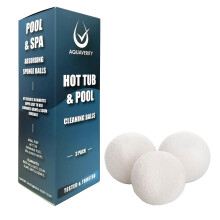 Hot Tub Cleaner Balls - Effective Floating Sponge Spa Scum Absorbers for Hot Tubs and Pools - Easy-to-Use, Reusable, Eco-Friendly Spa and Hot Tub