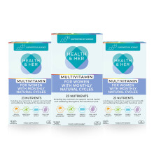 Health & Her Multivitamin for Women with Monthly Natural Cycles - Supplements for Women - Nutrition and Wellbeing Support for Menstrual Cycle - 3
