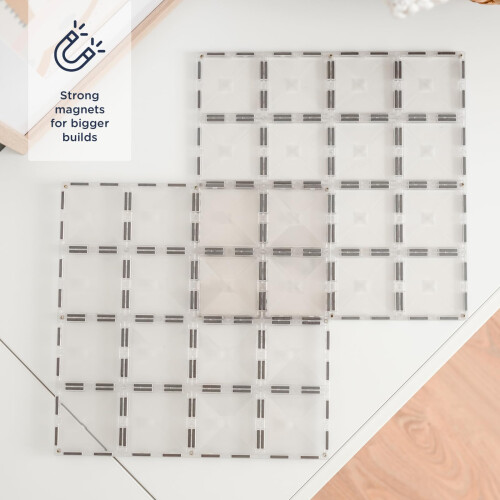 Connetix Clear Base Plate Pack, 2 Pieces 1