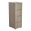 Office Hippo 4 Drawer Filing Cabinet, PRE ASSEMBLED - Grey Oak 1