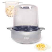 Gadgy Premium Popcorn Machine ? Electric Popcorn Maker with Non-Stick Plate, Stirrer & Bowl Lid ? Fast 5-Min Popper for Home, Movie Night ? Butter