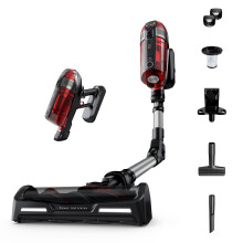 Tefal Cordless Stick Vacuum Cleaner X-Force 12.60 ? 45 min Runtime, Handheld & Flexible Vacuum Cleaner, Car Tool, Red, TY98A1GO
