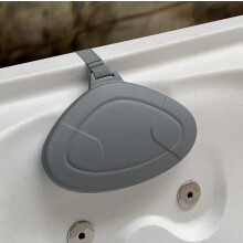 Happy Hot Tubs Weighted Bath Hot Tub Pillow Headrest Head Neck Rest Cushion Fits Lots of Spas - Available in Black or Grey (Grey)