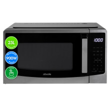 Abode Touch Control Microwave 23 Litre Digital Black 900W with 11 Power Levels, 5 Auto Cook Menus & Defrost Function, Clock & Timer AMT2304B
