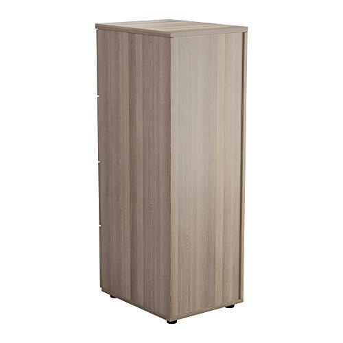 Office Hippo 4 Drawer Filing Cabinet, PRE ASSEMBLED - Grey Oak 2