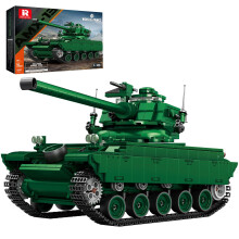 Reobrix Tank Building Toy Set for Adults, 1:28 Scale WW2 Military AMX-13 Light Armed Battle Tank, 77033 World of Tanks Licensed War Hobby Fans War
