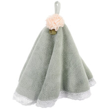 Set Of 3 Round Hand Towel Baby With Hanging Loop Towels For Bathroom