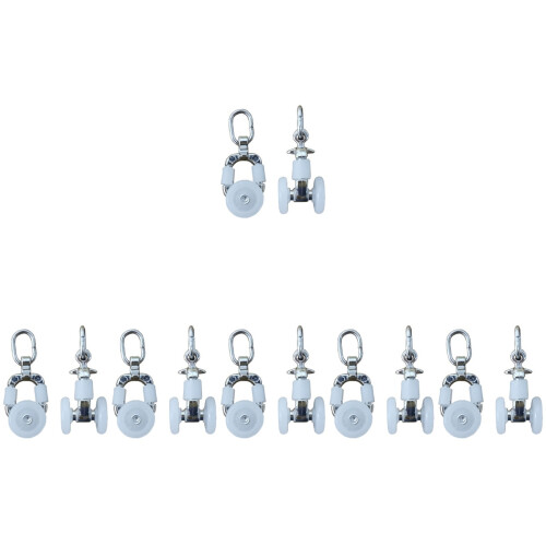 6 Pieces Curtain Rings Roller Blinds Track Pulley Rollers Wheels 2