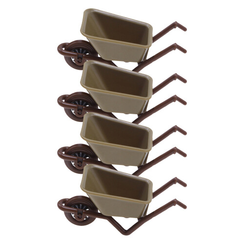 8 Pcs Mini Wheelbarrow Model For Micro Landscape House Decoration