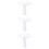 3 Pcs Makeup Brush Drying Rack 14 Holes White Holder Stand 9