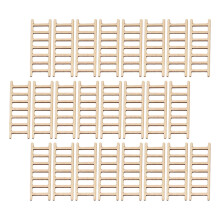 48 Pcs Simulation Ladder Wooden Stairs Micro-Landscape Decoration