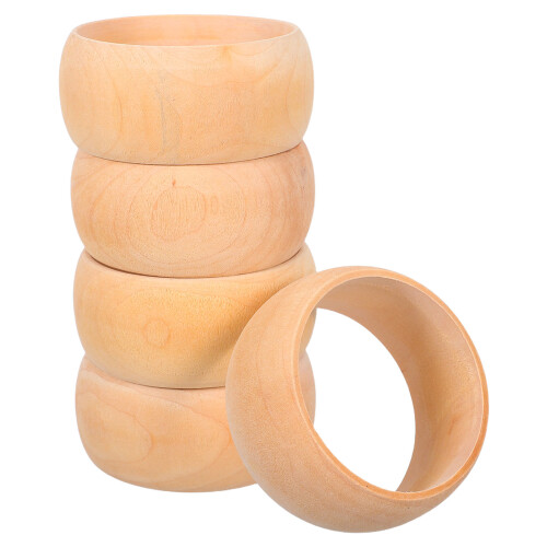 15 Pcs Unfinished Wooden Bangles for Jewelry Making Craft Projects