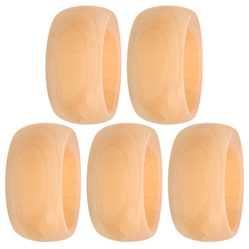 15 Pcs Unfinished Wooden Bangles for Jewelry Making Craft Projects 1