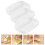 6 Pcs Abrader Grinding Bowl White Plastic Ginger Garlic 8