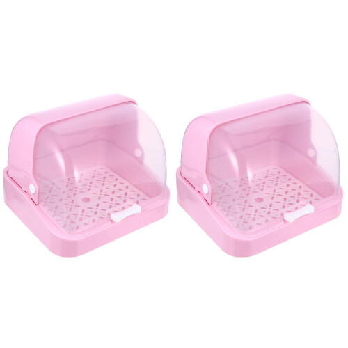 2St Roze Babyfles Bewaarcontainer Met En Aftapbak Van PP 1