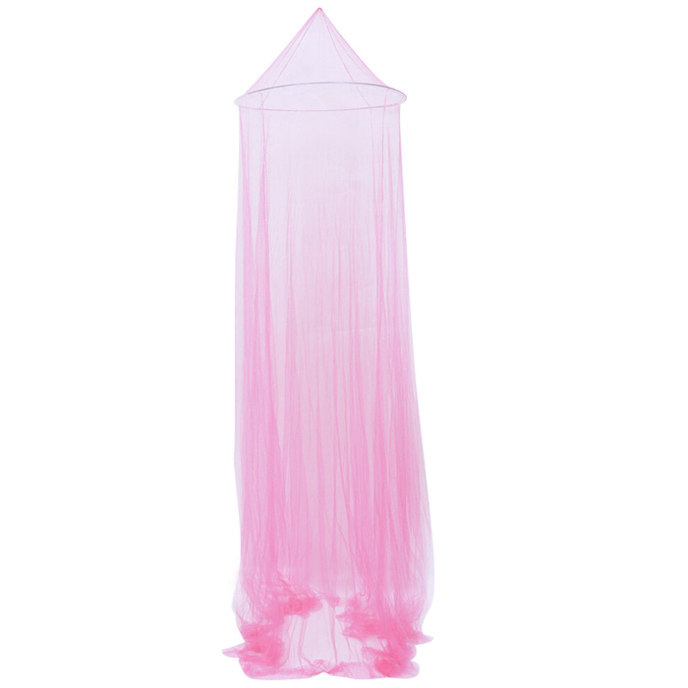 Happyyami 2Pcs Pink Net Bed Canopy Dome Mosquito Netting Elegant And