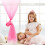 2Pcs Pink Net Bed Canopy Dome Mosquito Netting Elegant and 6