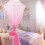 2Pcs Pink Net Bed Canopy Dome Mosquito Netting Elegant and 5