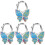 4Pcs Assorted Color Alloy Purse Hanger Handbag Hook for Table Use 4
