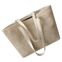 1Stk Sommer Strandtasche Geflochten Große Schultertasche Für Frauen