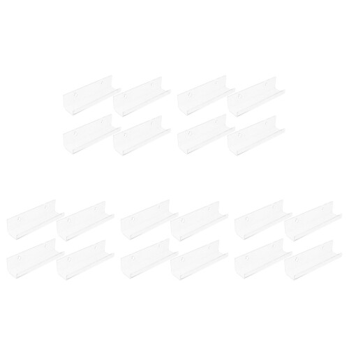 20 Pcs Transparent Wall-Mounted Acrylic Record Storage Rack 1