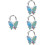 4Pcs Assorted Color Alloy Purse Hanger Handbag Hook for Table Use 8