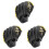 3 Pcs Baseball Glove Hand Throw Men'S Pu Man 2