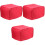 Red Wearresistant Bread Machine Protector Toaster Cover 3pcs 4