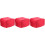 Red Wearresistant Bread Machine Protector Toaster Cover 3pcs 5