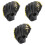 3 Pcs Baseball Glove Hand Throw Men'S Pu Man 3