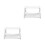 2St Laags Router Storage Rack, Muurbevestiging, Wit 9