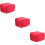 Red Wearresistant Bread Machine Protector Toaster Cover 3pcs 10