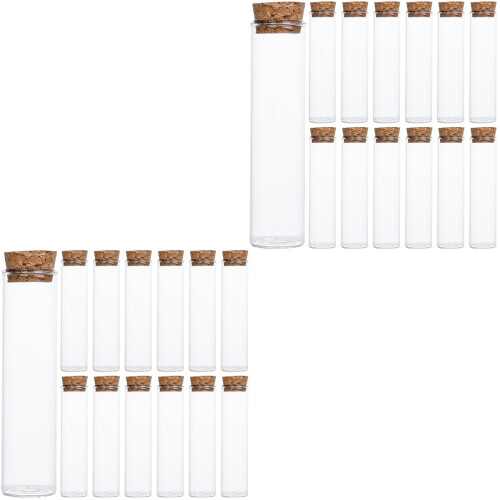 2 Pieces Mini Glass Bottles With Cork Storage Liquid Sampling Vials 2