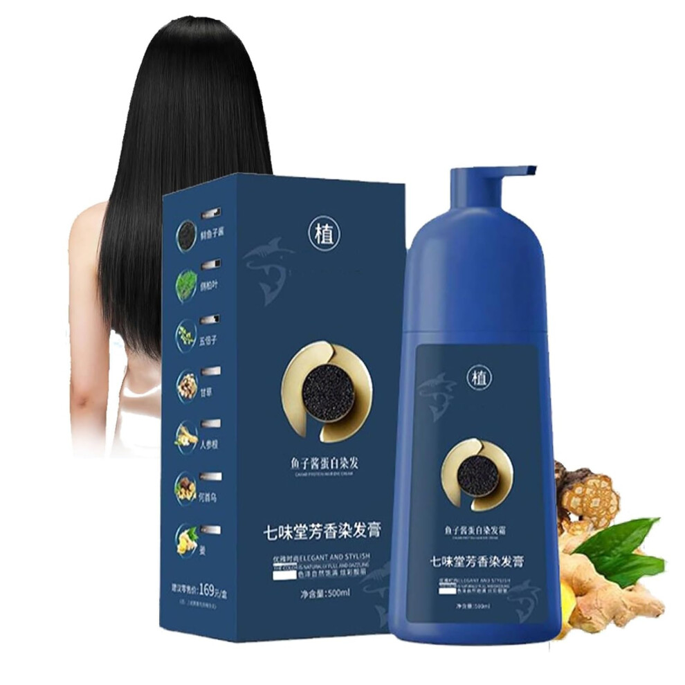 Brown Dark Hair Dye Shampoo 3In1 Covers Gray Hair Longlasting Color With Plant Extracts