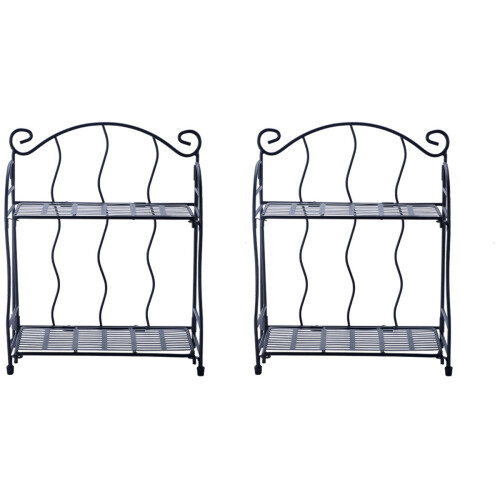 2 Pcs Creative Desktop Sundries Rack Two-Layer Storage Shelf 2