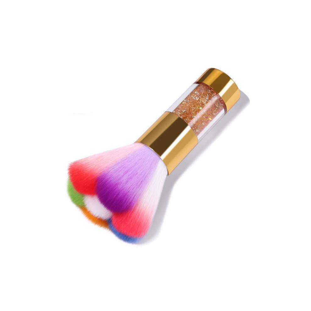 Nail Dust Brush with Soft Bristles and Rhinestone Handle for Acrylic Nail Art and Makeup Cleaning